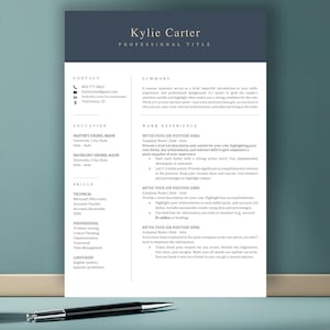 Simple & Modern CV Template Easy to Edit Minimalist Resume Template ATS-friendly Download instantly and apply with confidence