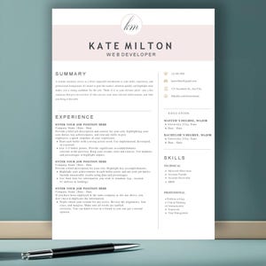 Simple & Modern CV Template Easy to Edit Minimalist Resume Template ATS-friendly Download instantly and apply with confidence