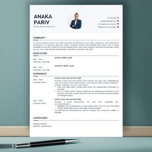 Simple & Modern CV Template Easy to Edit Minimalist Resume Template ATS-friendly Download instantly and apply with confidence