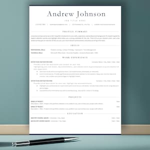 Simple & Modern CV Template Easy to Edit Minimalist Resume Template ATS-friendly Download instantly and apply with confidence