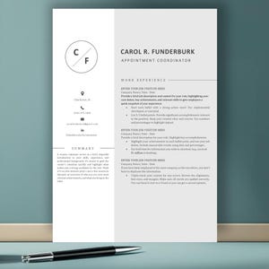 Modern Resume Template Editable CV Template for Job Applications Professional Resume Template Instant Download MS Word & Google Docs