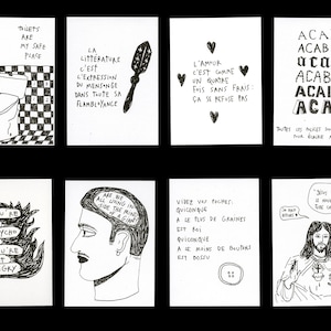 Carte postale en risographie - Les Notes