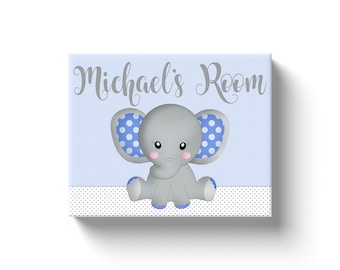 elephant themed boys nursery decor personalized baby boy bedroom door sign PK22