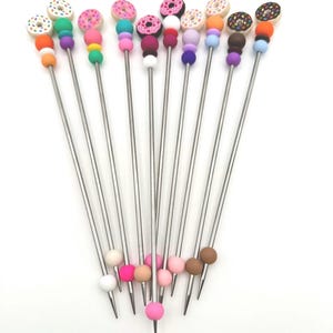 Paar Donut Amigurumi Sewing Sticks : Gehäkelte Plushie Stricknadeln