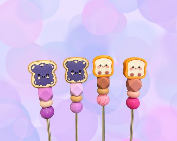 10" Toasted Ami Stick Singles | Kawaii Toast Sewing Sticks: Crochet Plushie Aids | Crochet Plushie Knitting Needles | Cute Foodie Ami Sticks
