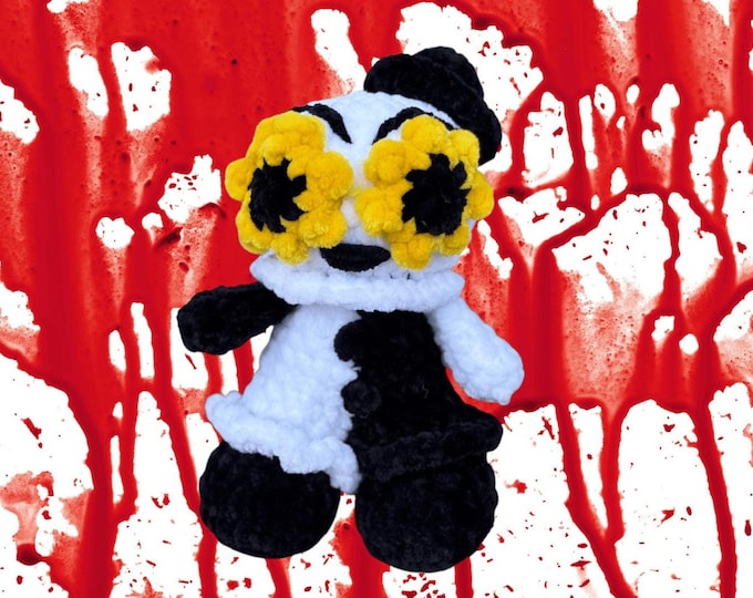 Crochet Terrifying Silent Clown Plushie | Horror Character Desk Buddy, Halloween Decor