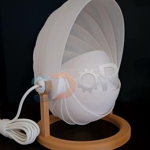 Modern Minimalist 3D Printed Desk Lamp  Customizable LED Night Light Original Fibolamp
