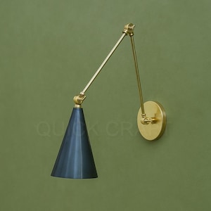 Handmade Stilnovo Diabolo Brass Wall Sconce – Articulated Mid-Century Modern Lamp for Stylish Interiors