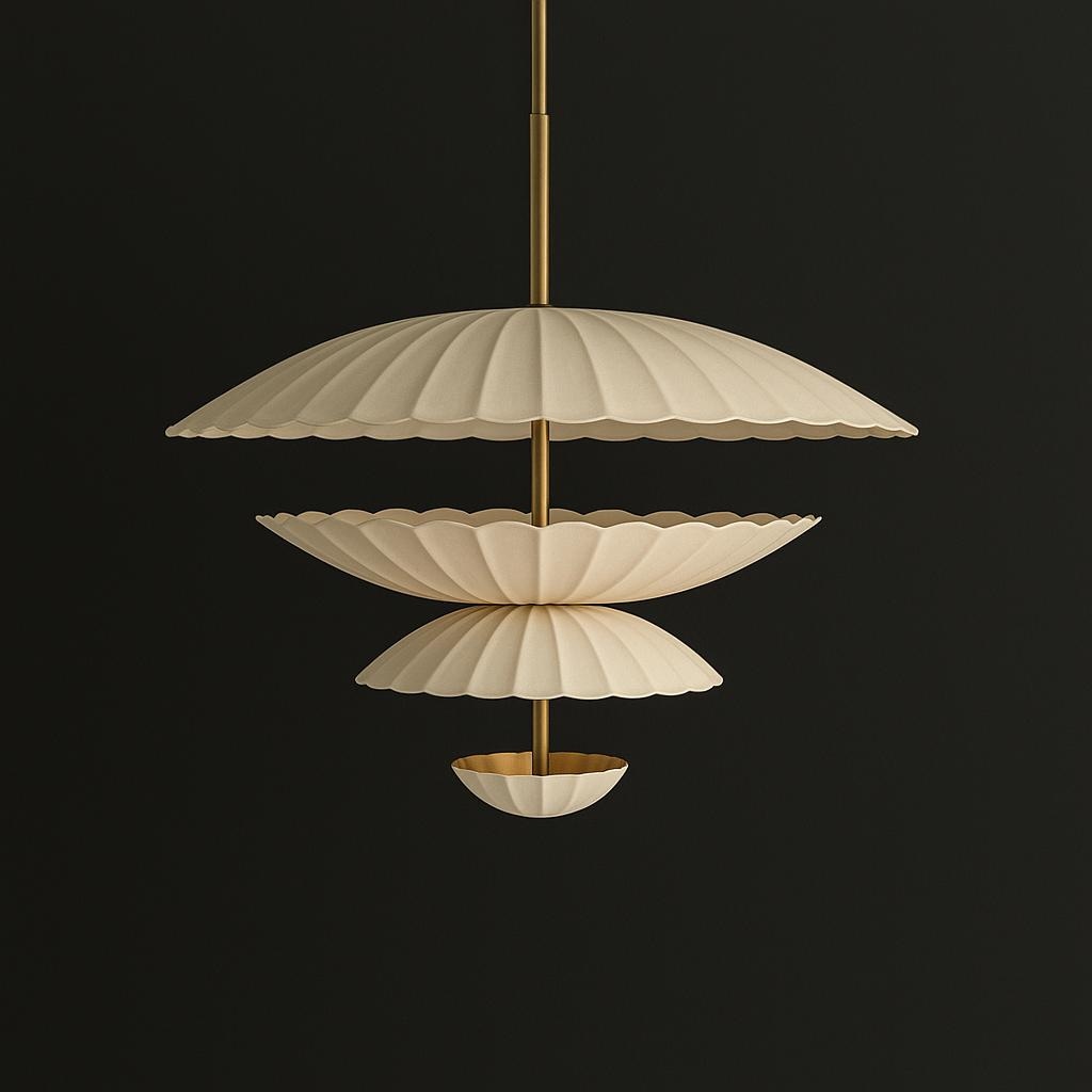 Handcrafted Brass & Metal Chandelier - 24 Inch Modern Ceiling Light