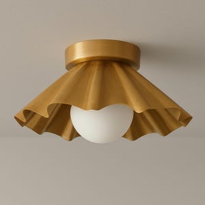 QLP®-Deckenleuchte aus italienischem Messing – handgefertigte Mid-Century Modern Glaskugel-Anhänger | Vintage-Stil Kronleuchter & Wandleuchte