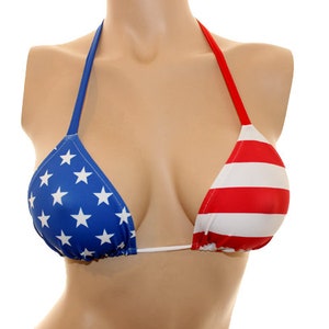 USA Flag Bikini Top