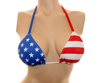 USA Flag Bikini Top