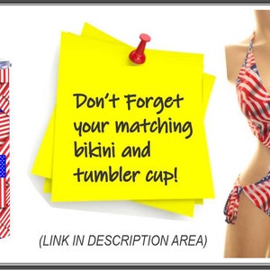 USA Flag Bikini Top with Red, White and Blue Straps image 9