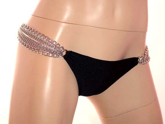 silver bikini bottoms