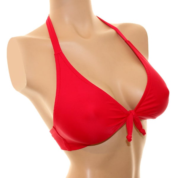 Halter Bikini Top with Side Support and Thick Rib Band (multiple color options)