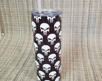 Tumbler Cup - Punisher skulls