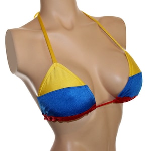 Colombian Flag Bikini Top   (multiple coverage options)