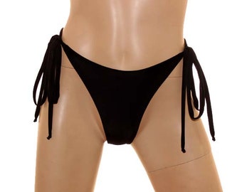 Thin Tie Side 3 (HIGH) Bikini Bottoms (multiple coverage and color options)