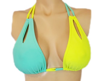 2 Color Miss Match Bikini Top