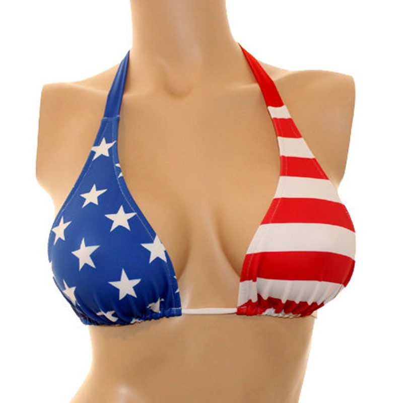 Flag print bikini