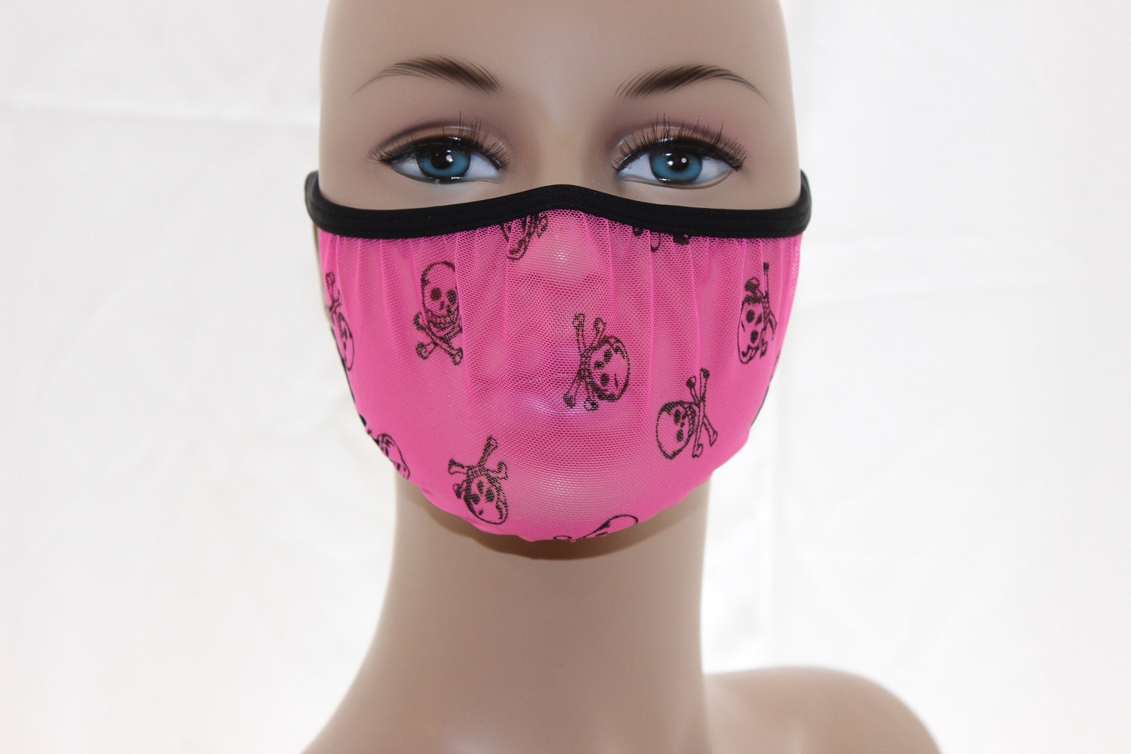 Pink Skull Mask one layer MESH Etsy