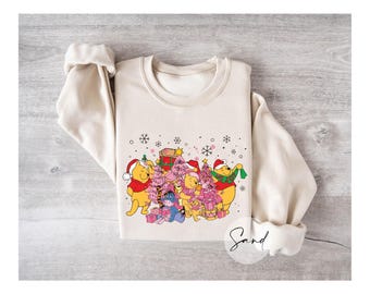 Cute Bear Christmas Sweatshirt, Holiday Bear Shirt, Christmas Tree Sweatshirt, Cozy Christmas Crewneck, Festive Holiday Gift