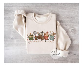 Christmas Baking Crew Sweatshirt, Holiday Baker Shirt, Cute Christmas Treats Crewneck, Gingerbread Christmas Sweatshirt, Xmas Baking Gift