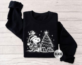 Christmas Dog Sweatshirt, Cute Holiday Dog Shirt, Christmas Tree Sweatshirt, Cozy Winter Crewneck, Dog Lover Christmas Gift