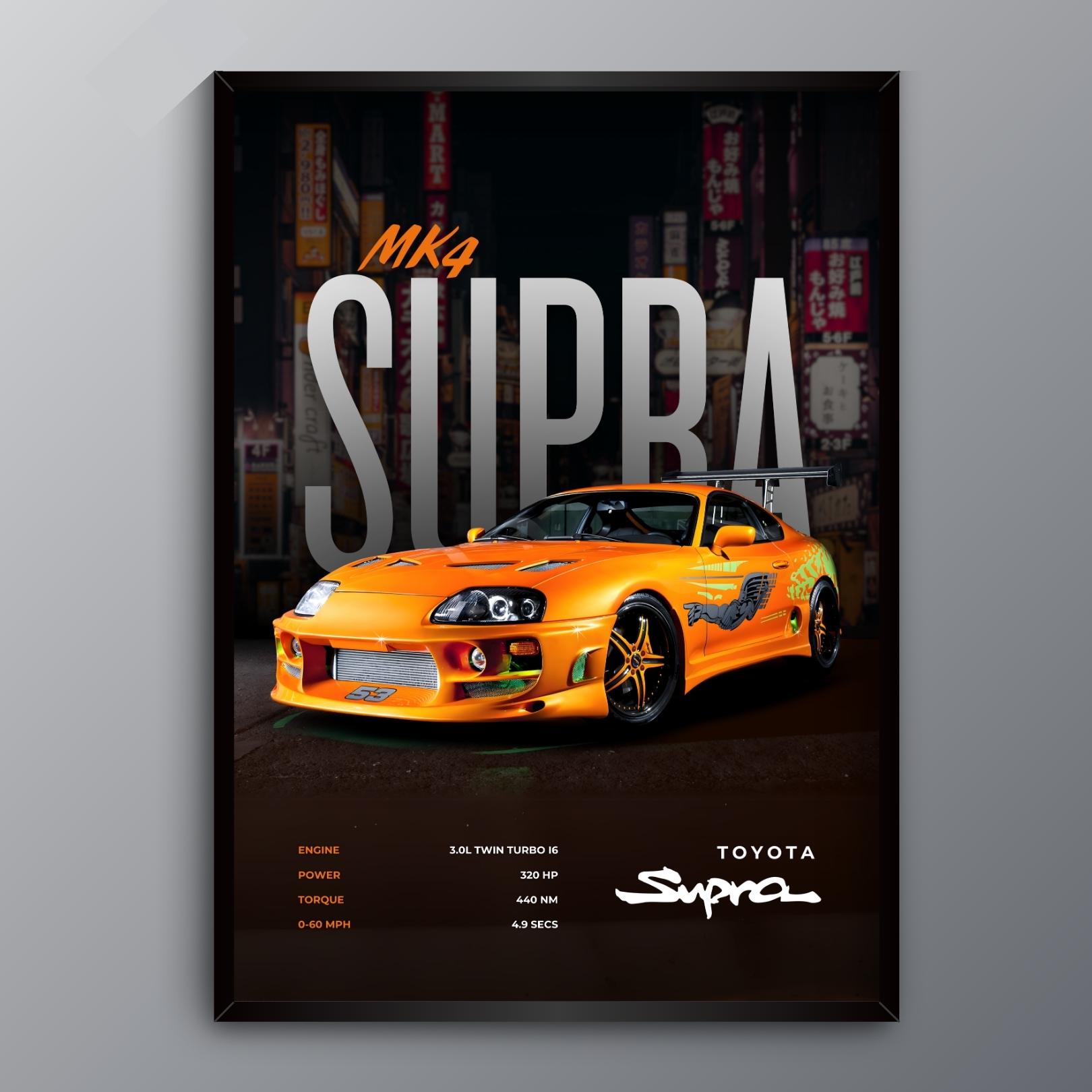 Supra MK4 Poster: Fast & Furious JDM Car Art (digital Download) - Etsy