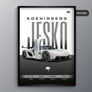 Koenigsegg Jesko Car Posters Wall Art Digital Download Car Prints Aesthetic Hypercar Poster Bundle Thoughtful Gift For Him Car Guy Frame