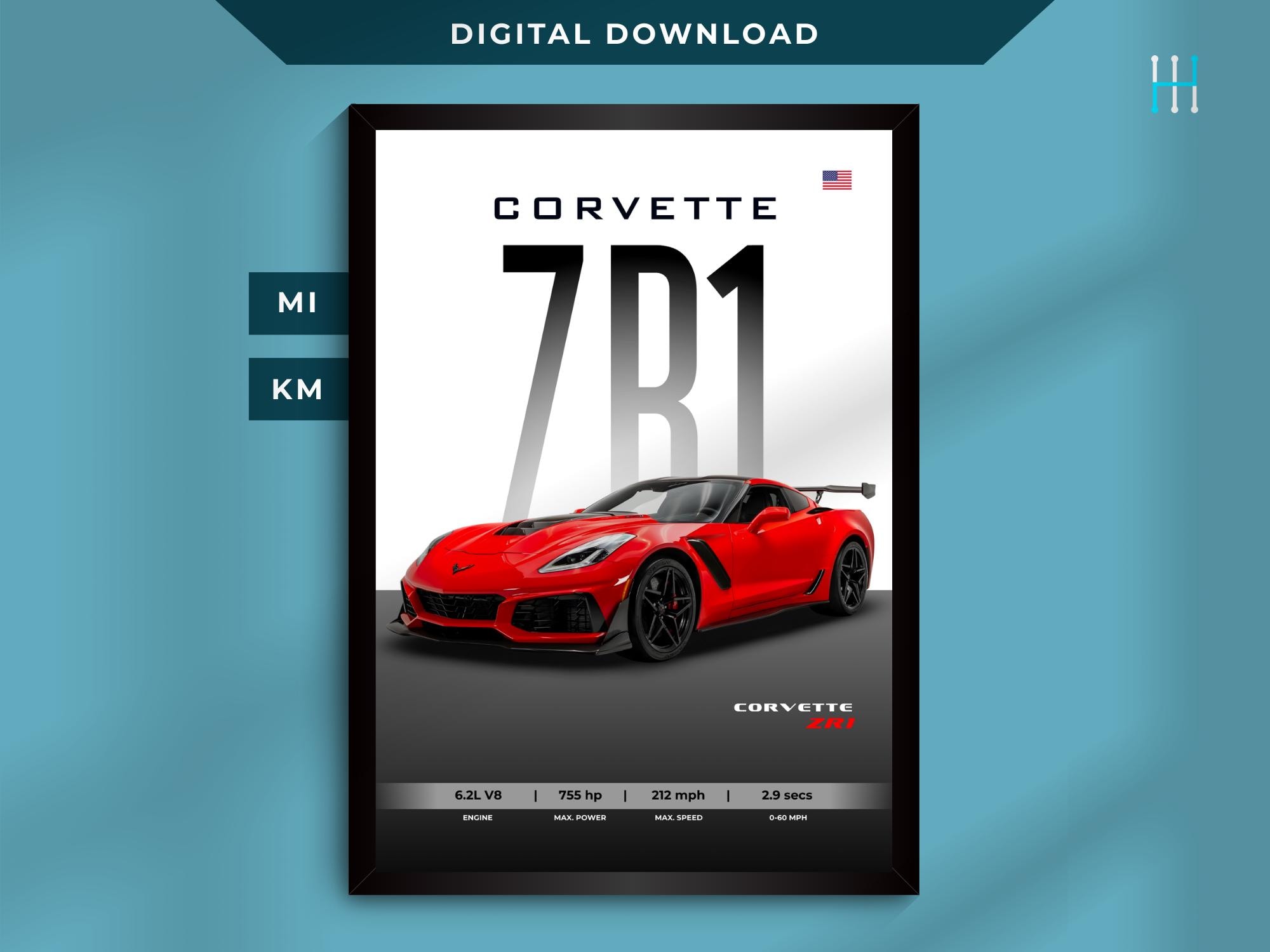 Corvette Zr1 Poster - Etsy