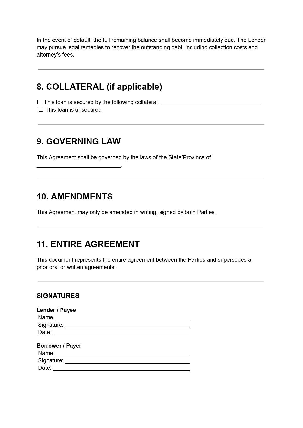 Editable Payment Agreement Template: Loan, Debt, Installment (PDF & DOC ...
