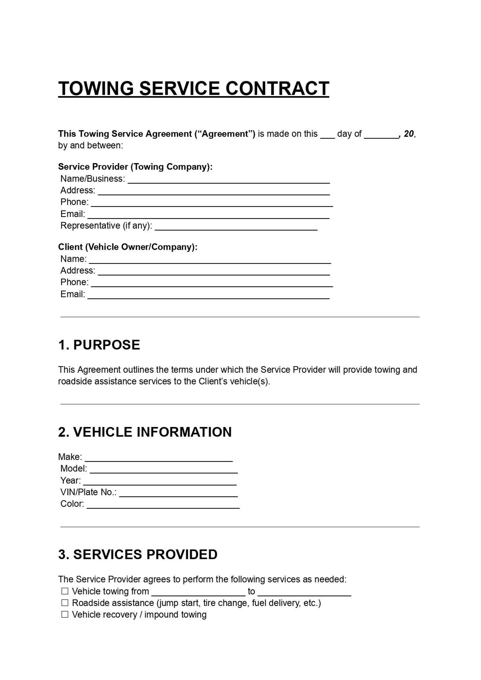 Image 9 for Towing Service Agreement Template