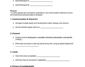 Mutual Consent And Boundaries Agreement Template | Editable DOC & PDF