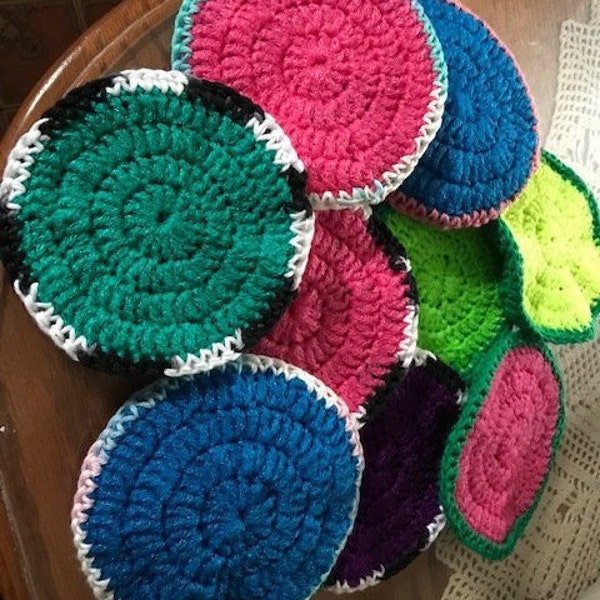 Scrubber/Dishcloth, Two Sided Dishcloth/Scrubby, Two Sided Scrubby, Crochet Scrubby, Scrubby & Dish Cloth, 3 for 12.00, Approx Size 5 1/2"