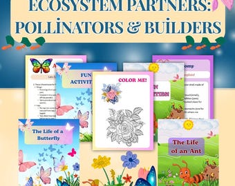 Ecosystem digital Busy Book Learning Educational Activity Book preschool activities homeschool resources