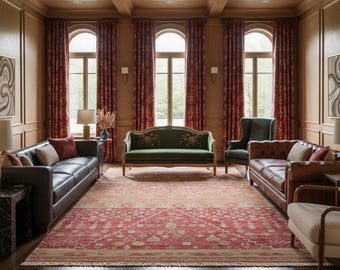 Alfombra Bloomcraft Heritage de Tencel turco / Diseño floral para sala de estar