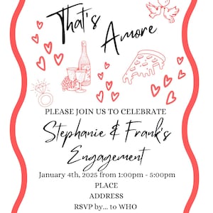 That’s Amore Invitation - Engagement, Bridal Shower, Bachelorette, Etc.