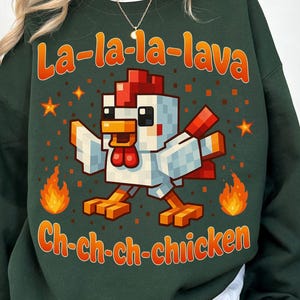Lustiges Pixel Huhn Clipart PNG - Lava Huhn Gamer Design, Lava Huhn Film PNG - Minecraft-Stil Digital Download