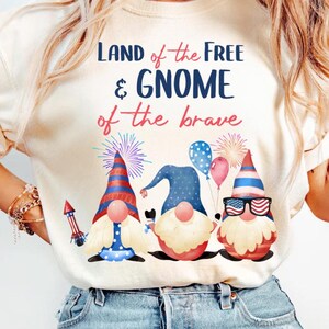 Patriotic Gnome PNG: 4th of July Sublimation Design (Digital Download