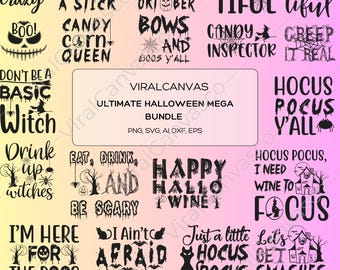Halloween SVG Bundle: 100+ Vector Icons for Cricut & Sublimation (Digital Download)