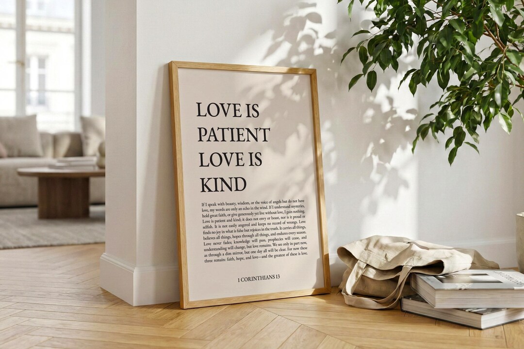 1 Corinthians 13 Scripture Print | Christian Wedding Decor Digital ...