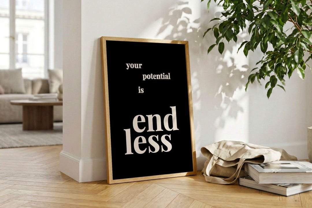 Your Potential is Endless Print – Bold Modern Typography Poster ...