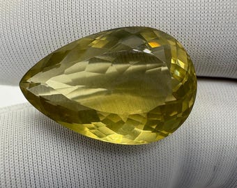 Faceted Lemon Quartz Pear Gemstone: 15.50 Carats, Jewelry Crystal