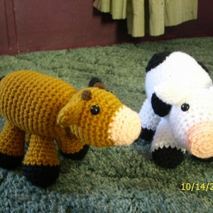 PATTERN Cute Little Cow Crochet Pattern DOWNLOADABLE image 1