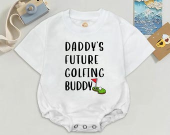 Pelele para bebé "El futuro compañero de golf de papá", conjunto para papá golfista, ropa para baby shower de recién nacido