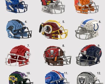 Football Helmet Building Blocks For Fans - Perfect gift for Super Bowl Fans - Room Decor - Desk Ornament - Super Bowl Gifts