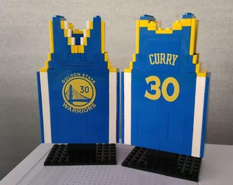 Stephen Curry Jersey Building Block Set | NBA Basketball Display Model | Warriors Fan Gift