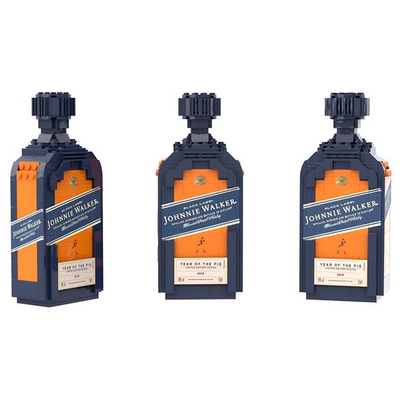 Johnny Walker Blue Label Bottle Building Block Set – Bar Decor