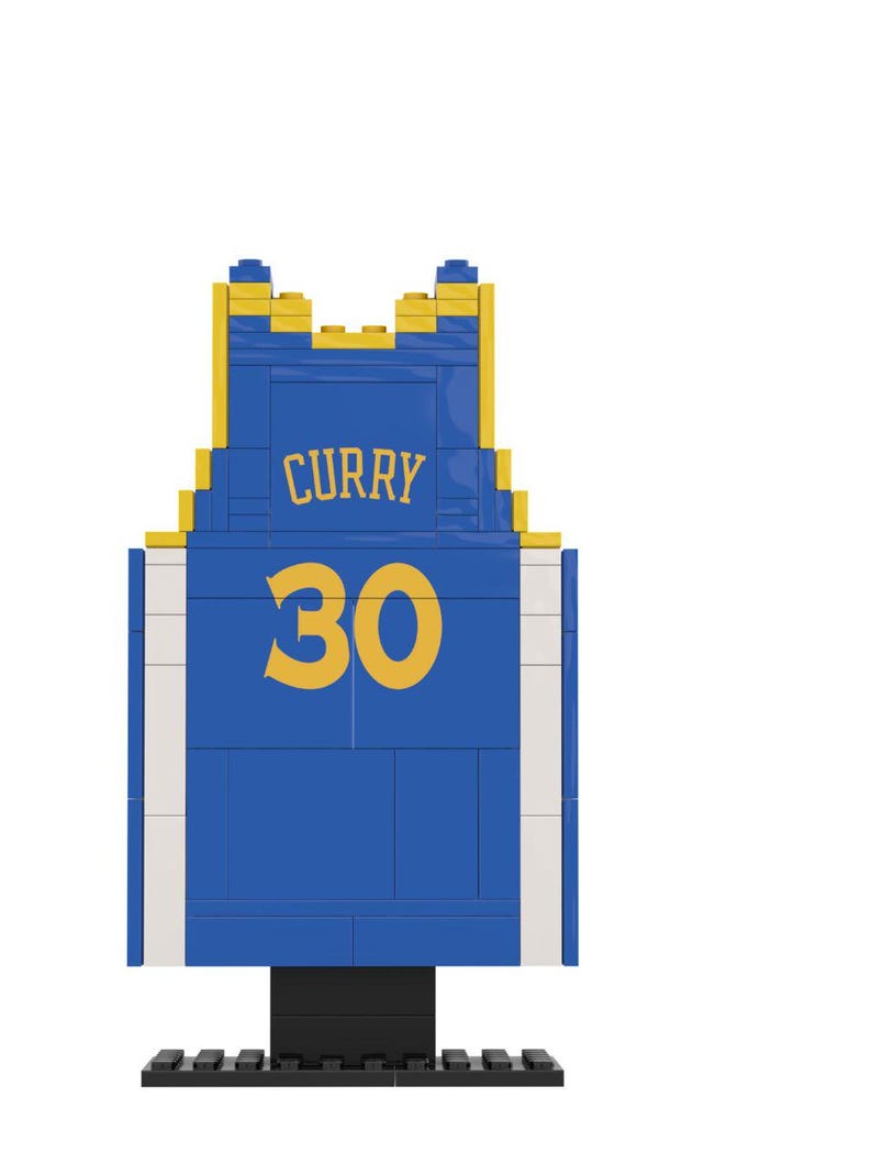 Stephen Curry Jersey Building Block Set | NBA Basketball Display Model ...